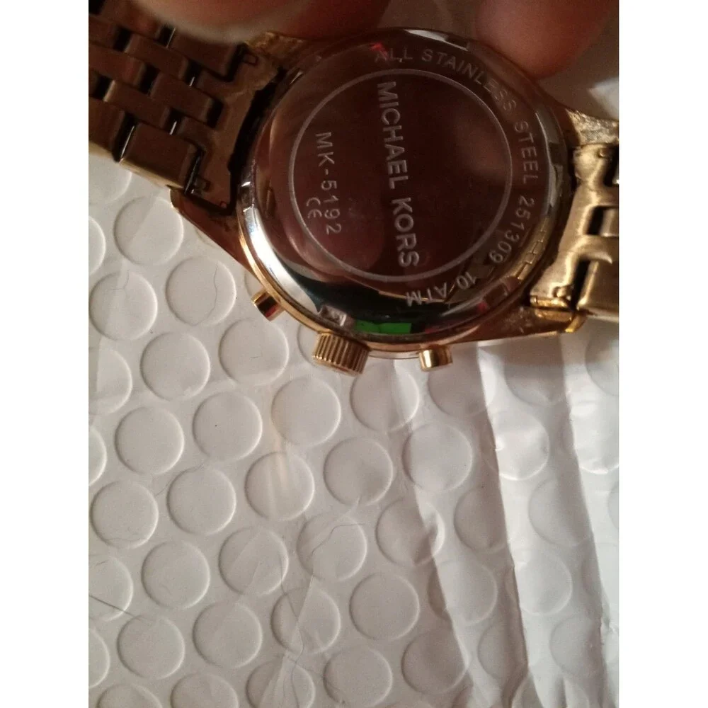 MK5192 LADIES Watch MICHAEL KORS HIGH END 3 DIALS MILITARY RTL $295 8 Inches+-